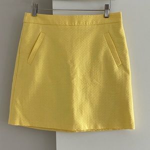 Bright yellow miniskirt